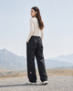 Ladinside Alpinist Ltd Climbing Bouldering Pant - Black w/ Cheery Blossom